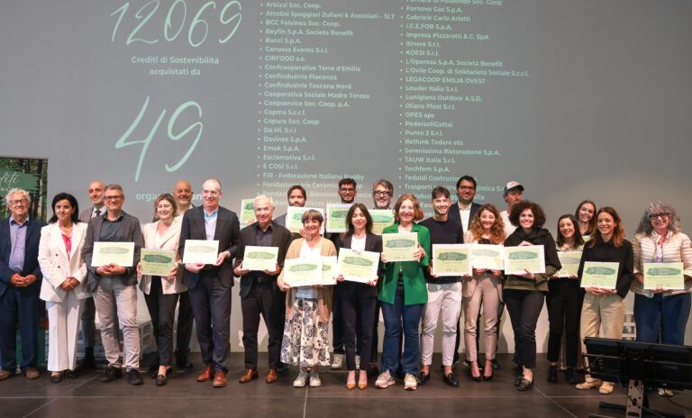 Cerimonia consegna crediti di sostenibilità Appennino tosco-emiliano